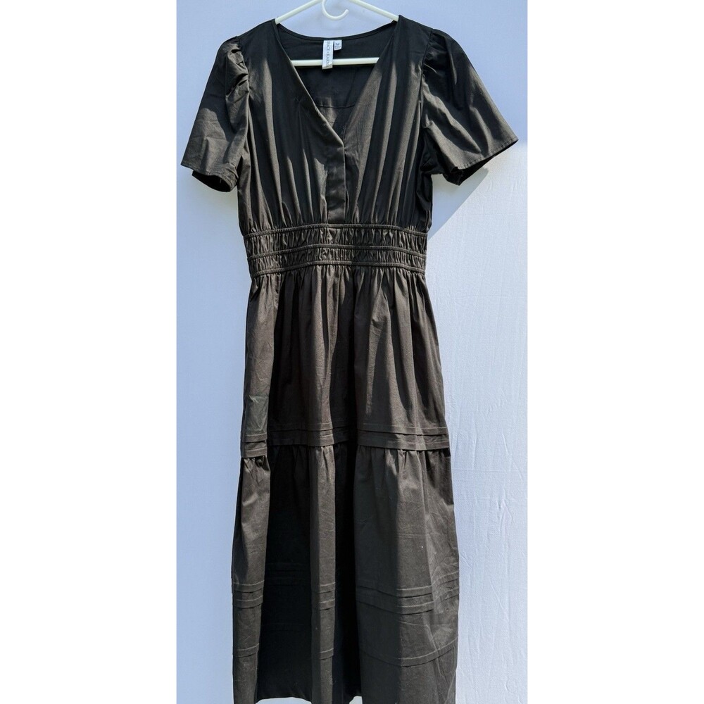 GRACE + KARMA FLOWY LONG LAYERED/TIERED BOHO DRESS-SIZE MED